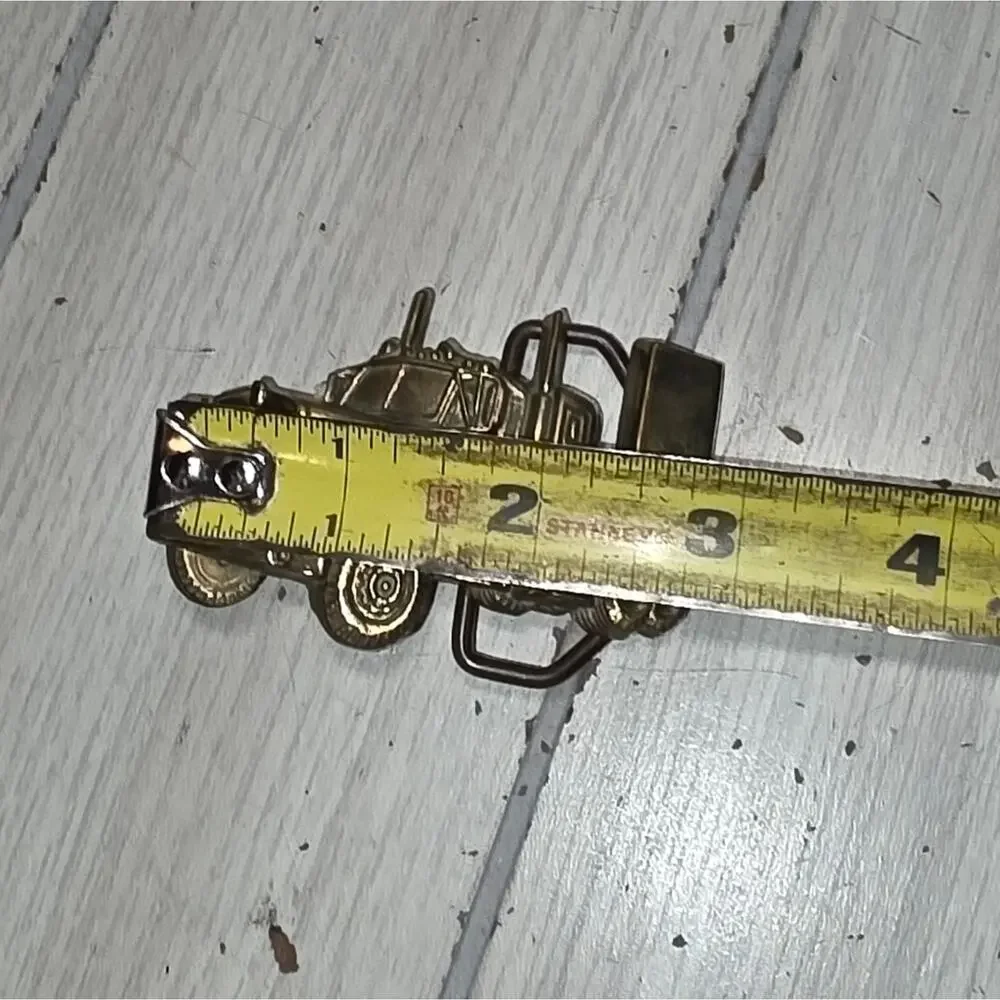 Vtg 1978 Semi Truck Long Nose Baron Belt Buckle Brass 6005 Trucker Western